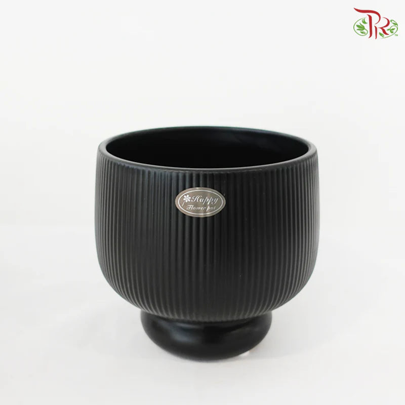 Modern Ribbed Ceramic pot