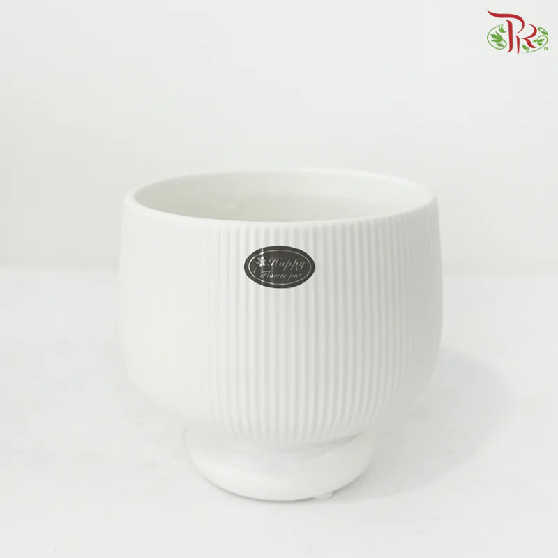 Modern Ribbed Ceramic pot
