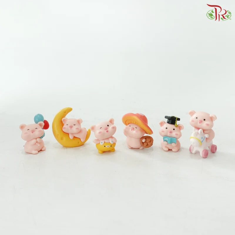 Happy Piglet Ornaments (6 units)