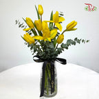 Tulip Palette Vase Arrangement (Random Color)