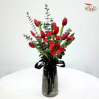 Tulip Palette Vase Arrangement (Random Color)