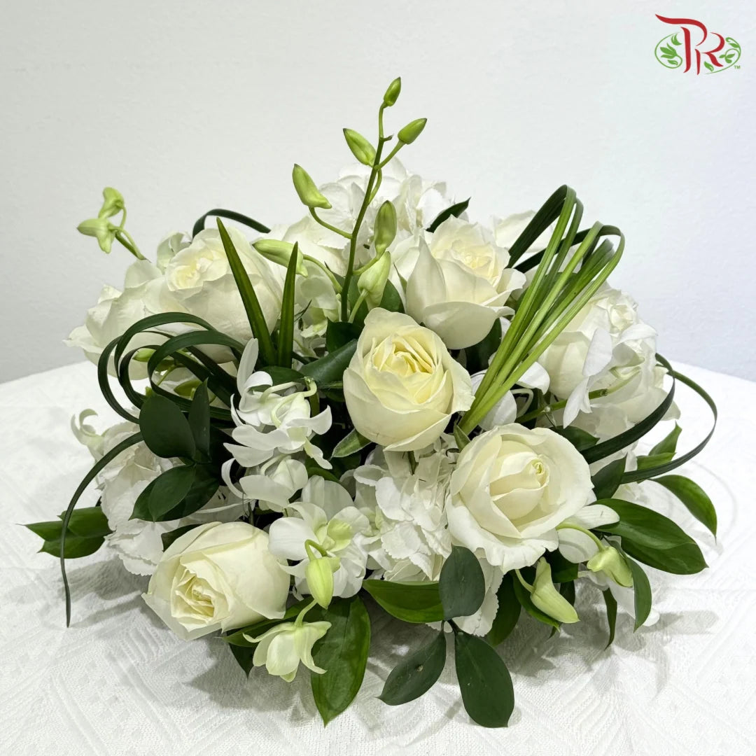 Pure Grace - Table Centerpiece In White (Double sided)