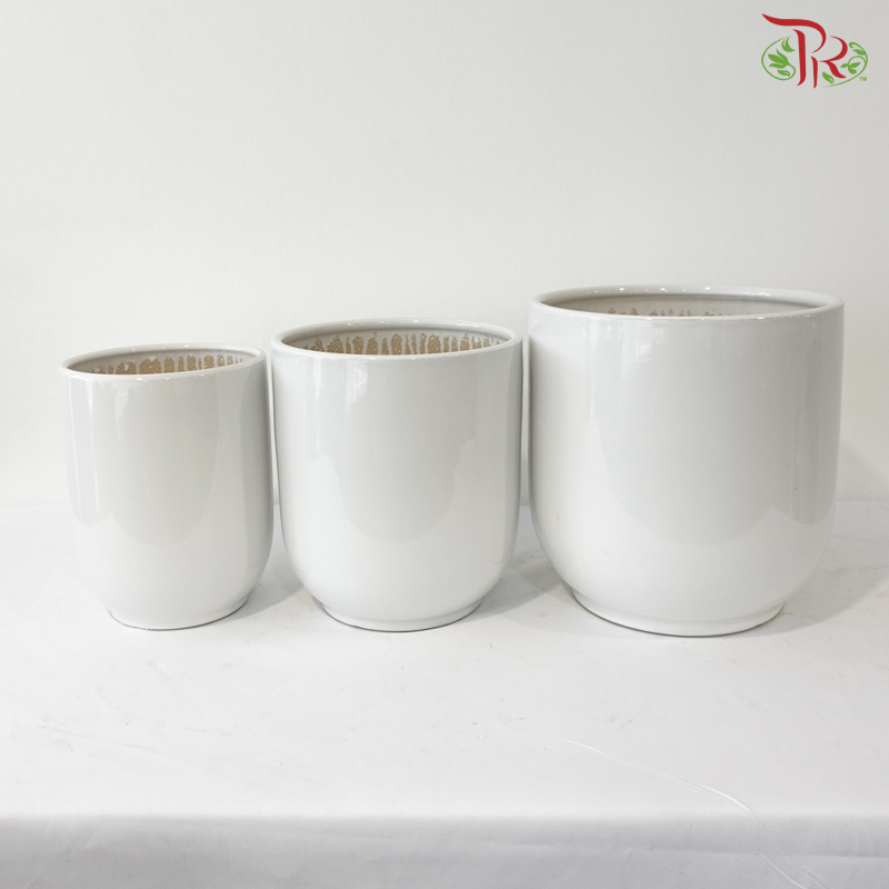 PD-3013-W - White Pot