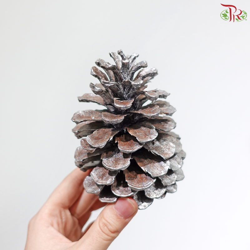 Pine Cone S (6-9cm) - Silver (5 PCS)