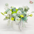 Flower Box Arrangement- Grey & Green (M size) - Pudu Ria Florist