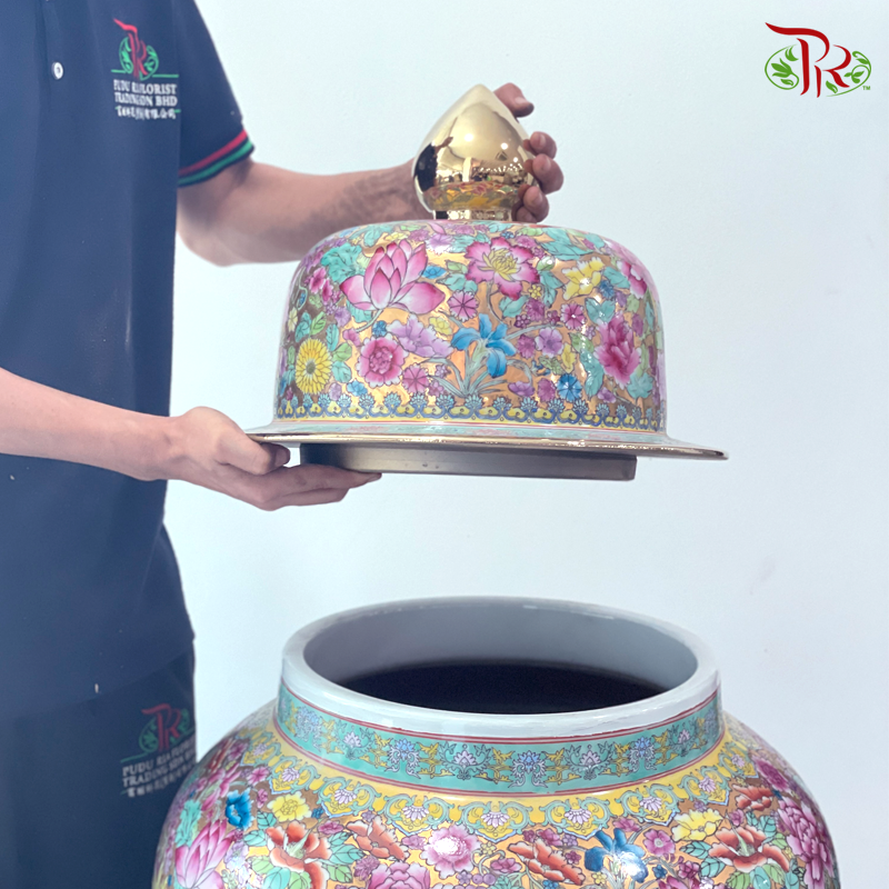Premium Antique Peony Vase