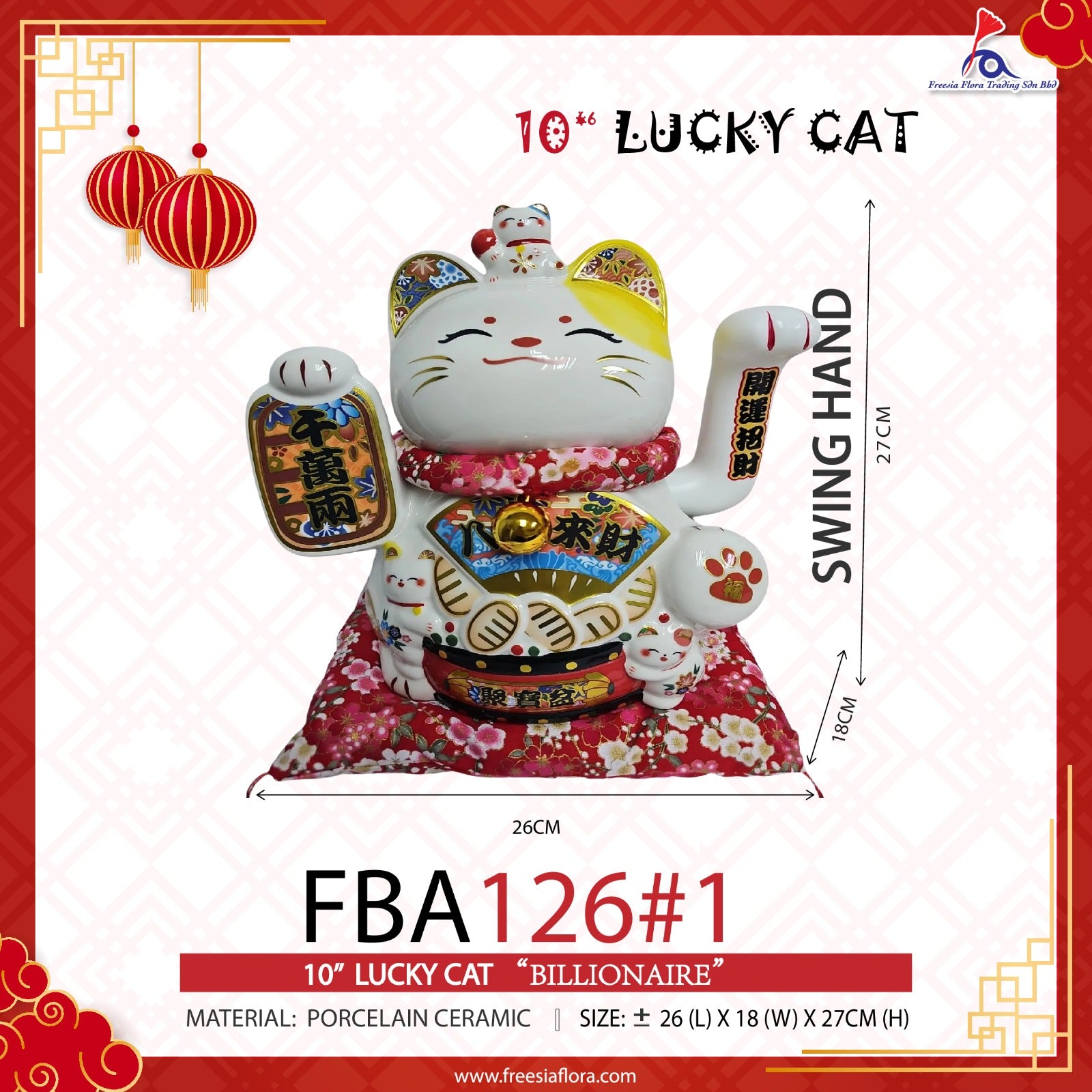 10'' Lucky Cat "BILLIONAIRE"