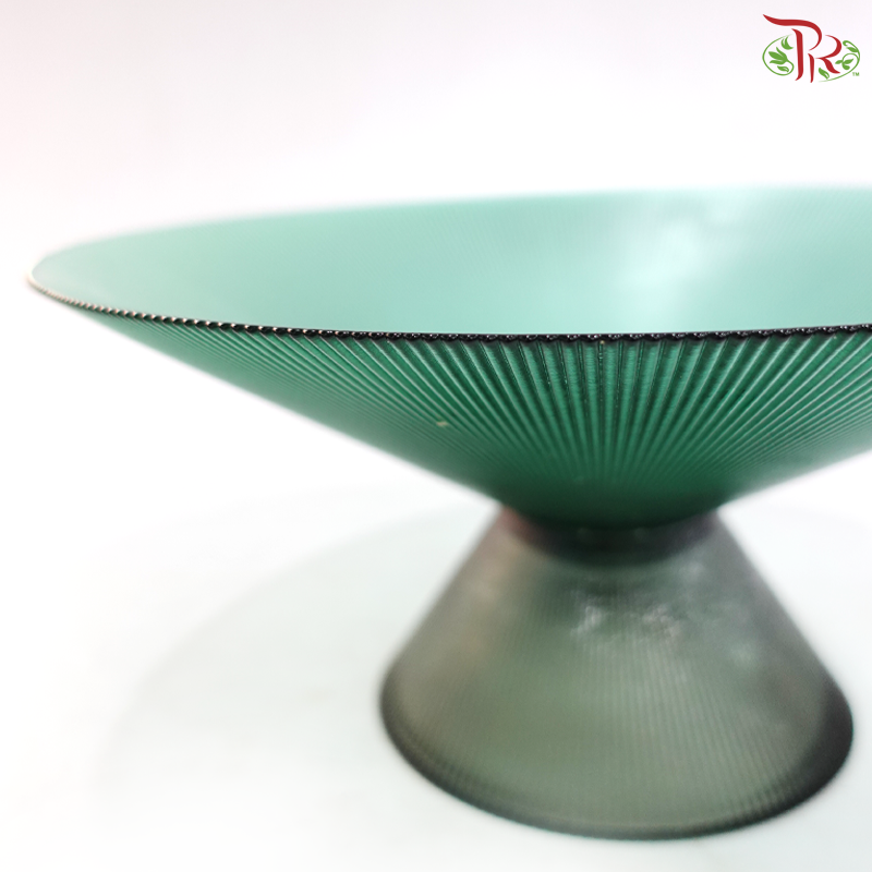 Y246016 - Luxury Green Pedestal Bowl
