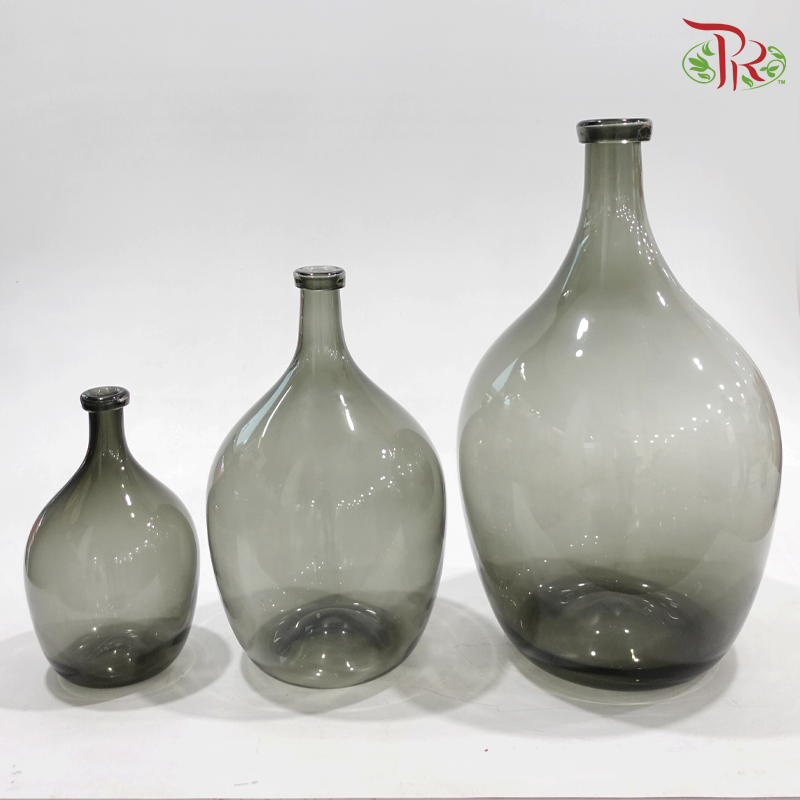 Grey Color Glass Vase