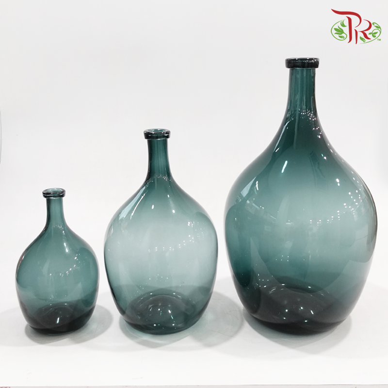 Dark Green Glass Vase