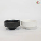 ZF-1148Modern Textured Ceramic Ikebana Vase (Black / White)