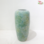 Bicolour Green & Turquoise Cylinder Vase (Rounded Edge Vase) (With Size Option)