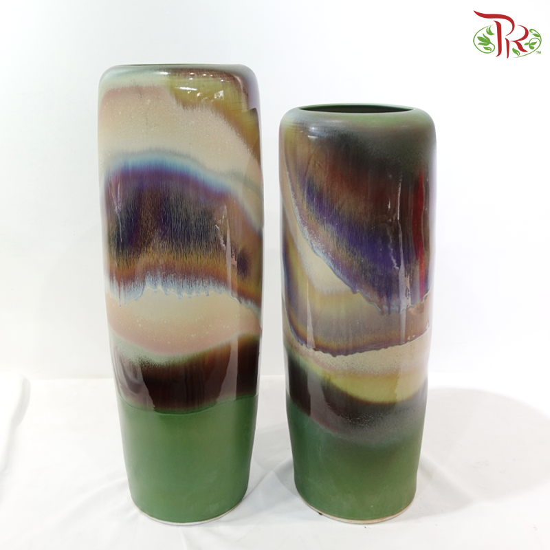Earth Tone Cylinder Vase (With Size Option)