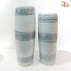 Grey Colour Cylinder Vase (With Size Option)