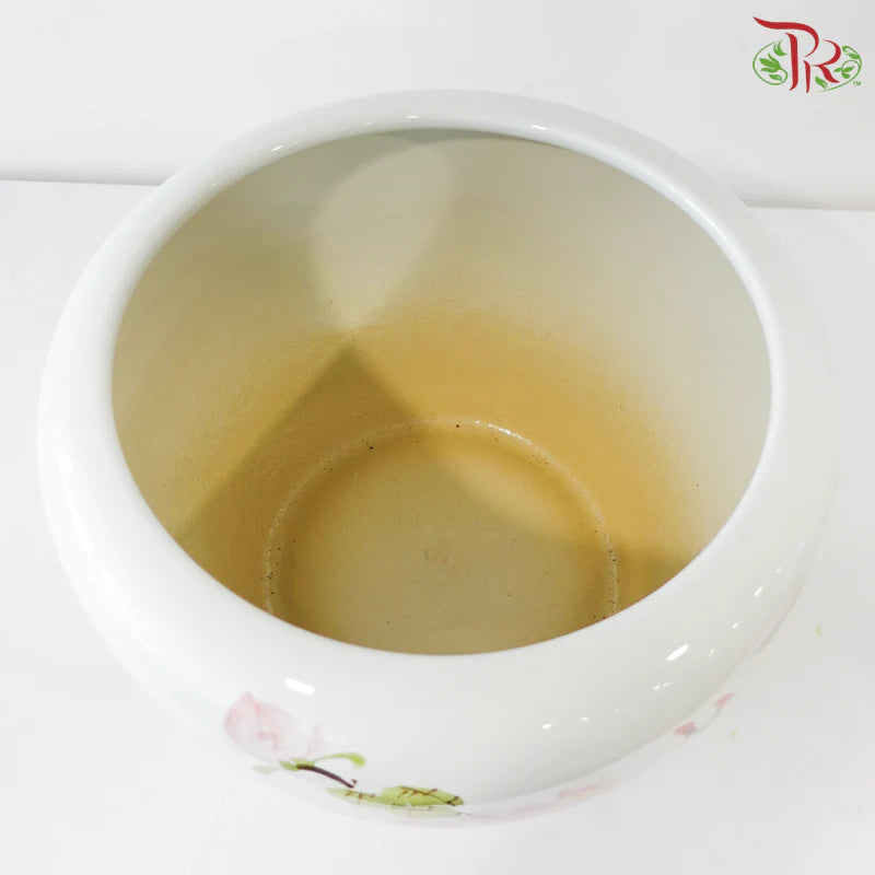 Bloom Elegance Floral Ceramic Pot