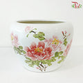 Bloom Elegance Floral Ceramic Pot
