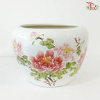 Bloom Elegance Floral Ceramic Pot