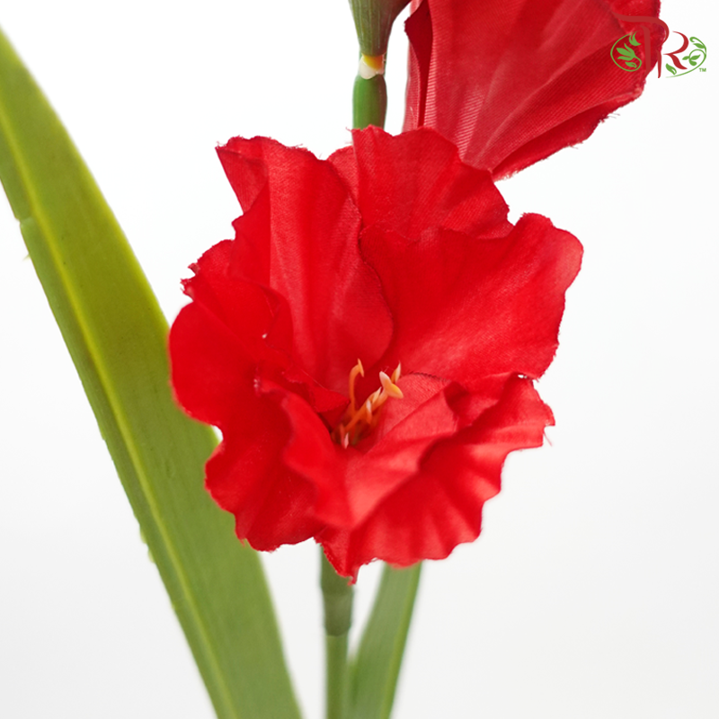 Artificial Gladiolus Spray - Red (2 Stems）-Red-Pudu Ria Florist-prflorist.com.my