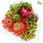 Assorted Bunch - Protea Venus & Leucospermum-Africa-prflorist.com.my