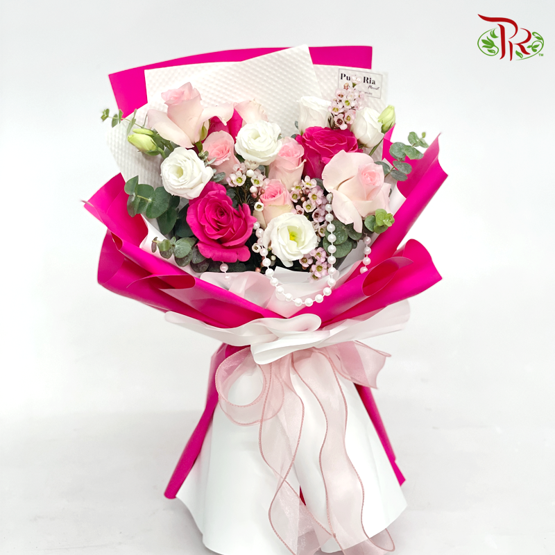Barbie Pink Bouquet (M size)-Pudu Ria Florist-prflorist.com.my