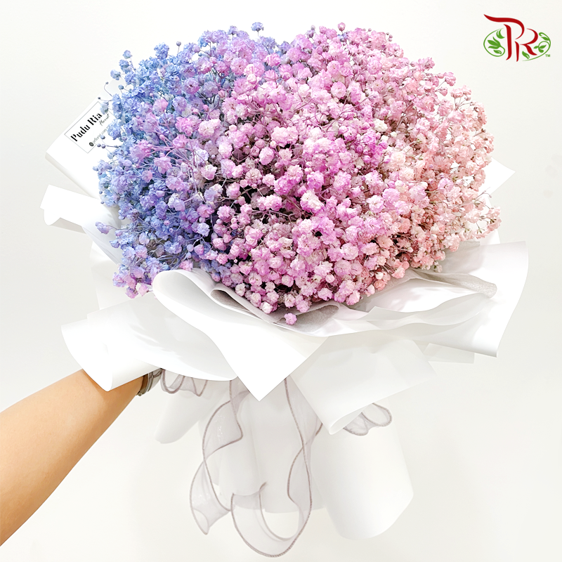 Bouquet- Sweet Colour Baby's Breath (M size)-Pudu Ria Florist-prflorist.com.my