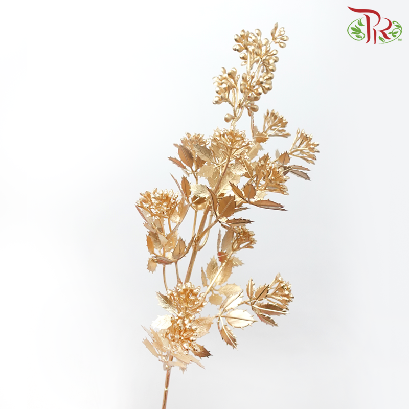CNY Artificial Eucalyptus Gold Leaf (5 Stems)-China-prflorist.com.my