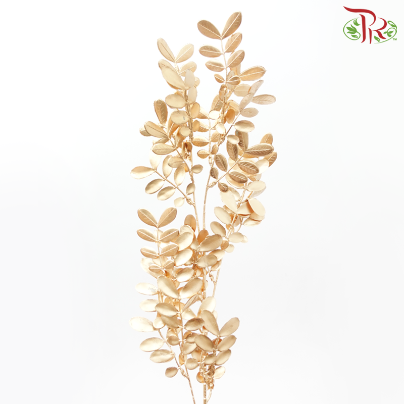CNY Artificial Gold Leaf - Pistachia Leaf (Per Stem)-China-prflorist.com.my