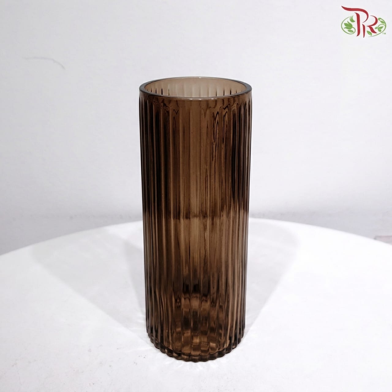 FH1025COL/24 - Crystal Vase - Vertical Lining Design (With Color Options)