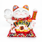 10' Lucky Cat (Swing) Crystal Ball Sheng Yi Xing Long-FBA136#2