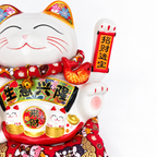 10' Lucky Cat (Swing) Crystal Ball Sheng Yi Xing Long-FBA136#2