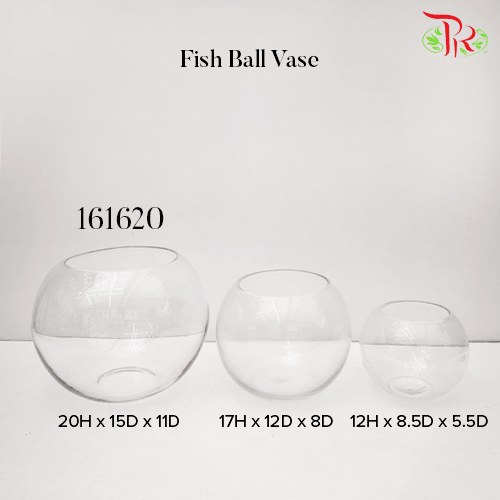 Fish Ball Vase - (161620)-Pudu Ria Florist-prflorist.com.my
