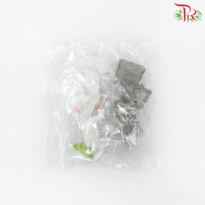 Gardening Miniature - Swan With Stairs《白天鹅与楼梯》(4 Units)-Pudu Ria Florist-prflorist.com.my