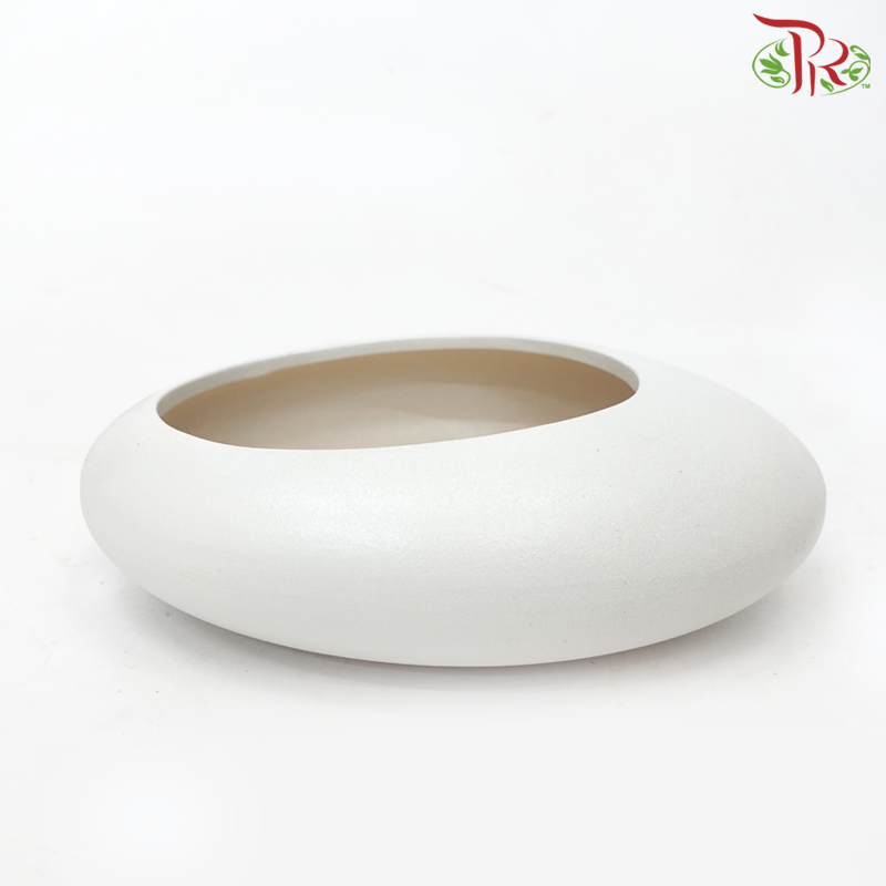LYX - White Pot (LYX2071W)-Pudu Ria Florist-prflorist.com.my