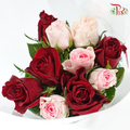 Passion With Gratitude - (Mixed - Kenya Ever Red & Duchess) - (10 Stems Per Bundle)-Kenya-prflorist.com.my