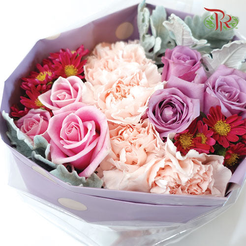 Mixed Imported Flower - (Sweet Pastel Light Purple) - Pudu Ria Florist