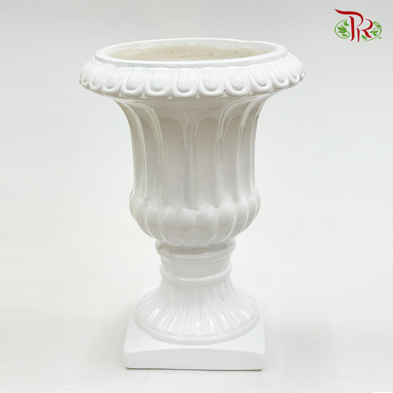 Roman Pot- White (40cm-60cm)-Pudu Ria Florist-prflorist.com.my