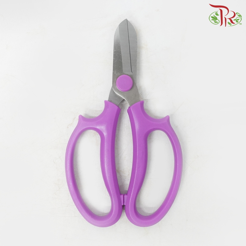 Scissors Stainless Steel (165MM) (With Color Options)-Lilac-Pudu Ria Florist-prflorist.com.my