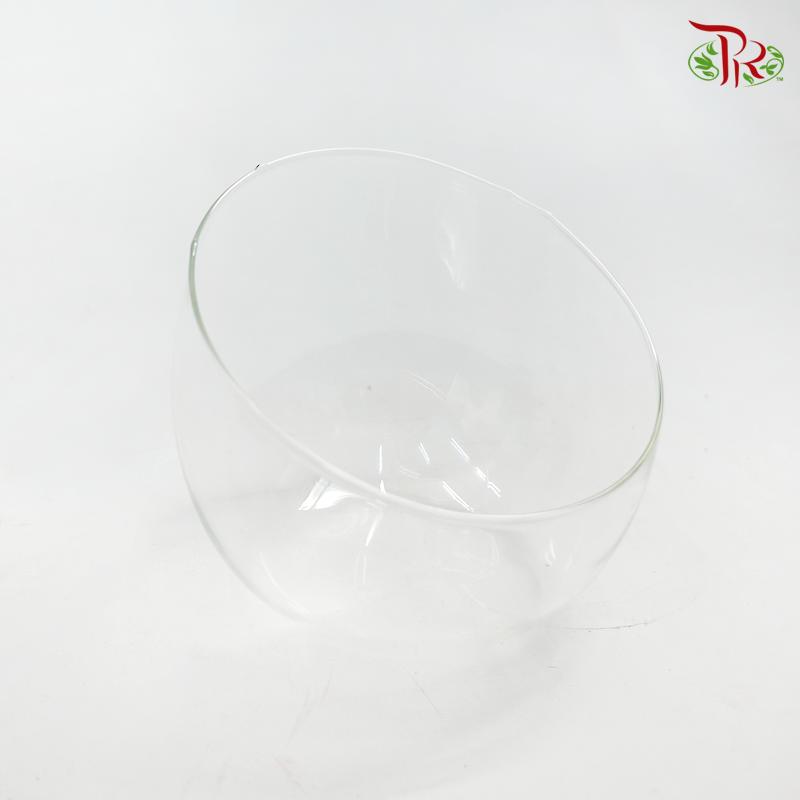 Slant Cut Round Terrarrium Glass (D12) (TB0000133)-Pudu Ria Florist-prflorist.com.my