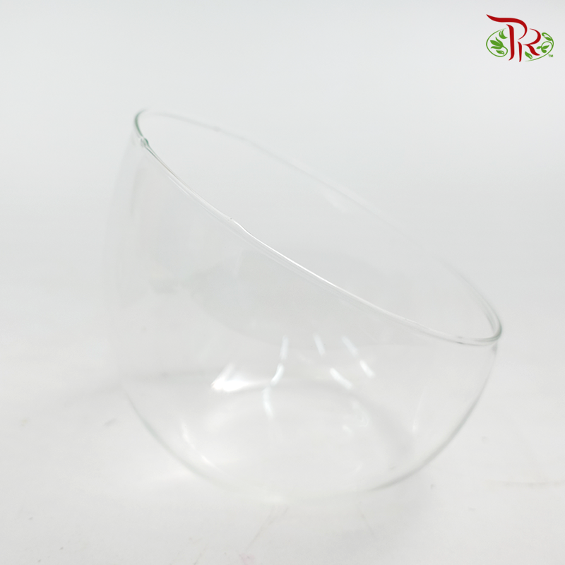 Slant Cut Round Terrarrium Glass (D12) (TB0000133)-Pudu Ria Florist-prflorist.com.my
