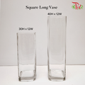 Square Long Vase (160340) H40 x W12 cm-Pudu Ria Florist-prflorist.com.my
