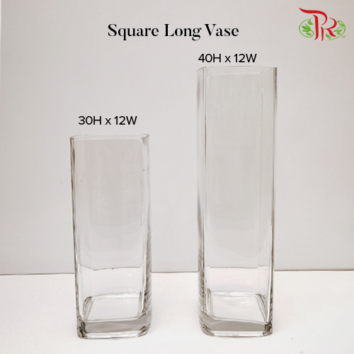 Square Long Vase (160340) H40 x W12 cm-Pudu Ria Florist-prflorist.com.my