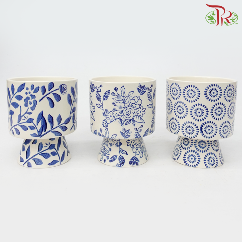 SSJ - Qing Hua Ci Pot (SSJ-028)-Pudu Ria Florist-prflorist.com.my