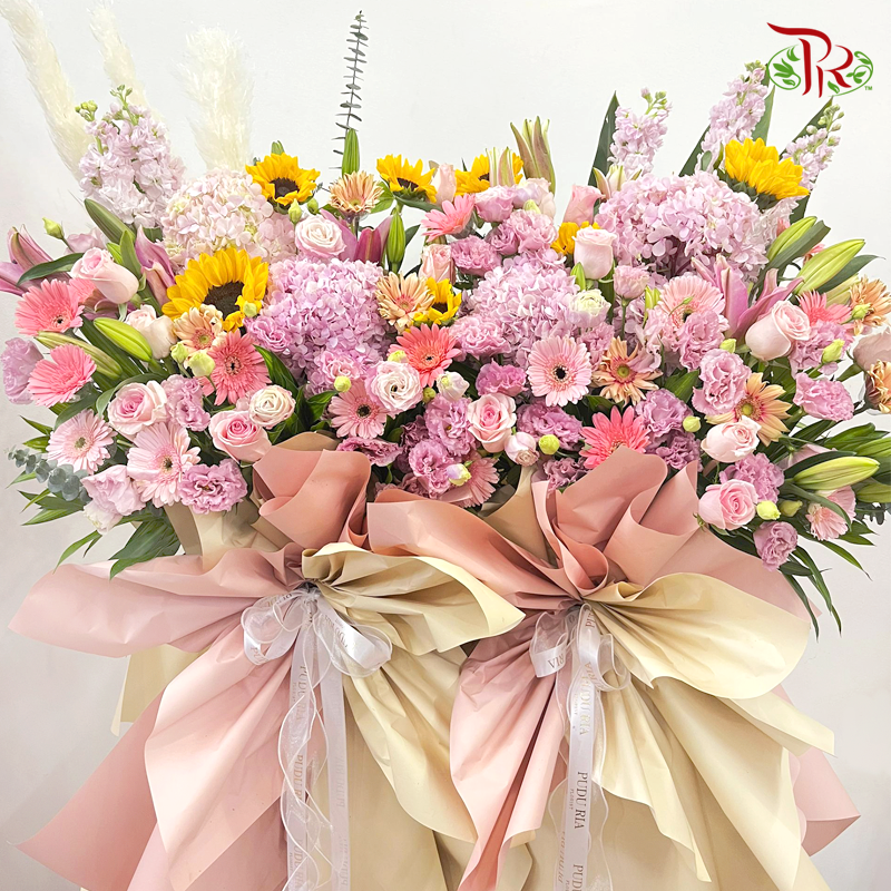 Success Blooms Grandly (Double Stands)-Pudu Ria Florist-prflorist.com.my