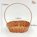 TP0062 Floral Basket (Brown)-Pudu Ria Florist-prflorist.com.my