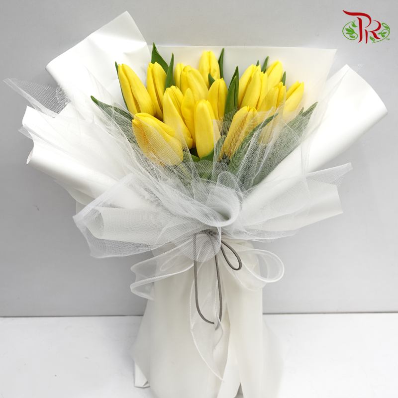 Yellow Tulip Arrangement (18 Stems) - Pudu Ria Florist