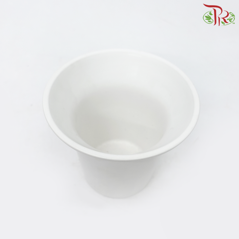 TY-8838 White Pot (TY8838W)-White-Pudu Ria Florist-prflorist.com.my
