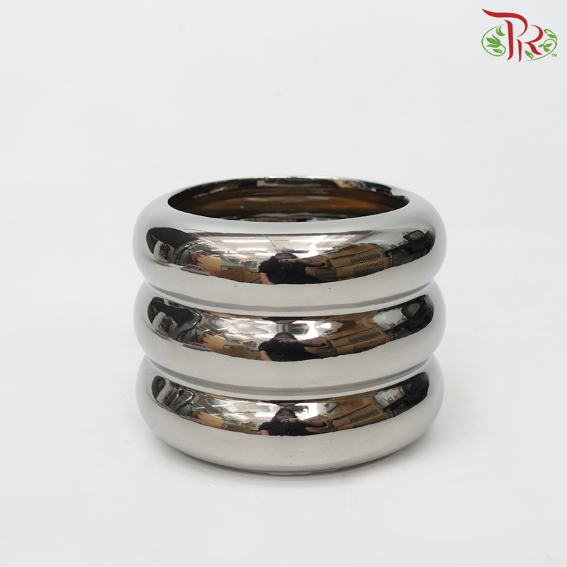 TY - Silver Pot (TY-8813)-Pudu Ria Florist-prflorist.com.my