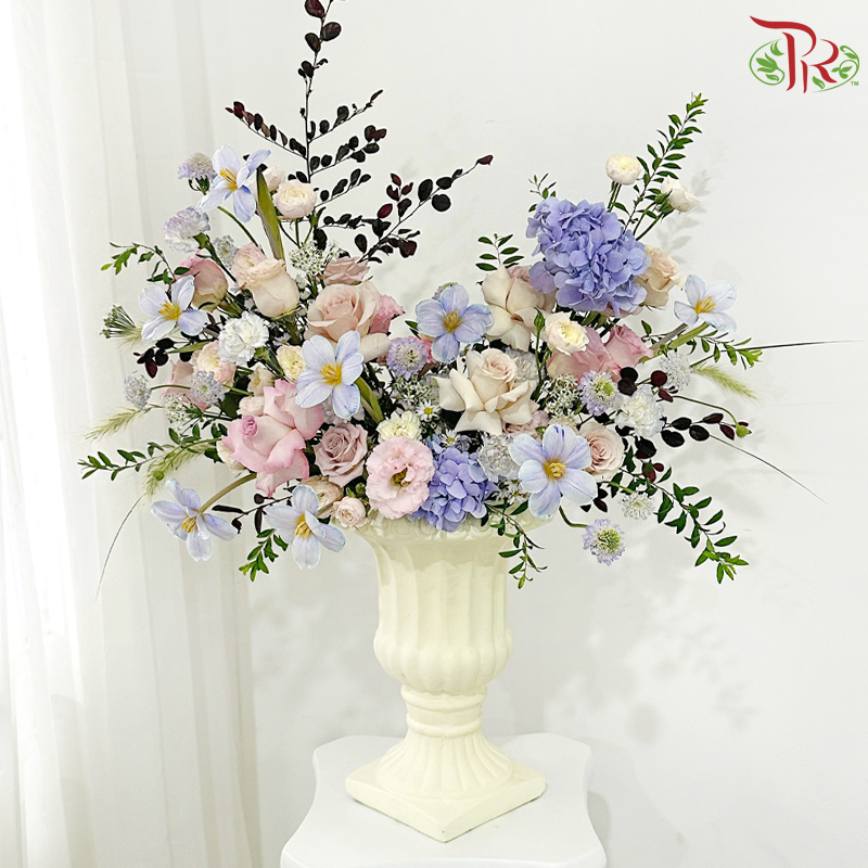 Vintage Romance Vase Arrangement (Pre-order)-Pudu Ria Florist-prflorist.com.my