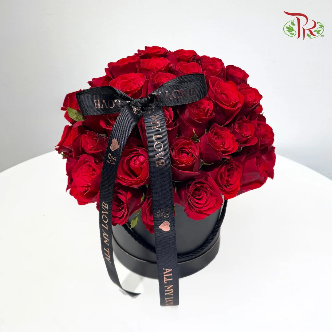Rose Noir - Flower Box Arrangement