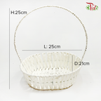 TP0062 Floral Basket (White) - Pudu Ria Florist